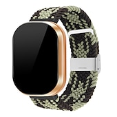 levne Pásky na hodinky Fitbit-Pásek hodinek pro Fitbit Versa 3 Sense Nylon Výměna, nahrazení Popruh Pletený Nastavitelný Prodyšné Sólová smyčka Náramek