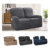 economico Poltrone reclinabili e poltrone wingback-copridivano reclinabile componibile fodera 1 set di 6 pezzi microfibra elasticizzata alta elasticità bordeaux rosso velluto di alta qualità copridivano copridivano per 2 posti cuscino divano