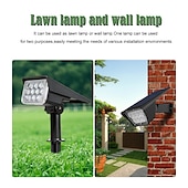 economico Fari Esterni-2pcs riflettore di paesaggio solare all&#039;aperto 2 modalità di luminosità 2 in 1 riflettore di paesaggio solare ip67 luce esterna solare impermeabile luci di via della luce del prato