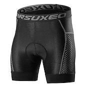 preiswerte Fahrradhosen Herren-Herren Einfarbig Fahrrad Unterwäsche Fahhrad Gepolsterte Shorts / Chamois Mountainbike MTB Straßenradsport Sport 3D-Polster Radfahren Schnelltrocknend Feuchtigkeitsableitend Schwarz Rot Bekleidung