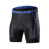 preiswerte Fahrradhosen Herren-Herren Einfarbig Fahrrad Unterwäsche Fahhrad Gepolsterte Shorts / Chamois Mountainbike MTB Straßenradsport Sport 3D-Polster Radfahren Schnelltrocknend Feuchtigkeitsableitend Schwarz Rot Bekleidung