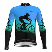 economico Maglie da uomo-Per uomo Maglia da ciclismo Manica lunga Bicicletta Maglietta / Maglia Superiore con 3 tasche posteriori Ciclismo da montagna Cicismo su strada Traspirante Asciugatura rapida Traspirazione umidit