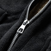 abordables Chalecos-Hombre Chaleco polar Casual / Diario Invierno Otoño Licra Poliéster Mantiene abrigado Ligero Transpirable Color sólido Cremallera Negro Gris Chaleco