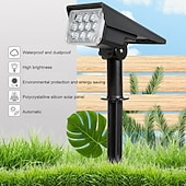 economico Fari Esterni-2pcs riflettore di paesaggio solare all&#039;aperto 2 modalità di luminosità 2 in 1 riflettore di paesaggio solare ip67 luce esterna solare impermeabile luci di via della luce del prato