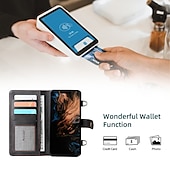 levne Pouzdra pro iPhone-Kryt na telefon pro iPhone 15 Pro Max Plus iPhone 14 13 12 11 Pro Max Mini X XR XS Max 8 7 Plus – Peněženkový kryt magnetický s poutkem šokuvzdorný jednobarevný TPU PC PU kůže
