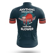 halpa Miesten pelipaidat-Miesten Pyöräily jersey Hauska Laiskiainen Lyhythihainen Pyörä Villapusero Topit 3 takataskulla Maastopyöräily Maantiepyöräily Nopea kuivuminen Heijastinraidat Takatasku Kosteuden siirtävä Urheilu