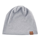 olcso Beanie sapka-Férfi Sapka Fekete Rubin Pamut Tiszta szín Kötött Egyszerű Szabadtéri Szabadtéri Utca Napi Tiszta szín Szélbiztos Meleg Légáteresztő