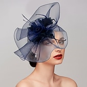 billige Coiffer-fjær / nettfascinatorer kentucky derby lue / hodeplagg med fjær / cap / blomst 1 stk bryllup / hesteveddeløp / melbourne cup hodeplagg