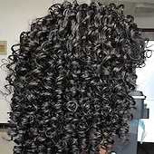 economico Parrucche di altissima qualità-parrucche nere per le donne più belle parrucche afro ricci con frangetta per le donne parrucca riccia crespa nera dall&#039;aspetto naturale per l&#039;uso quotidiano (1b nero naturale))