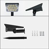 economico Fari Esterni-2pcs riflettore di paesaggio solare all&#039;aperto 2 modalità di luminosità 2 in 1 riflettore di paesaggio solare ip67 luce esterna solare impermeabile luci di via della luce del prato