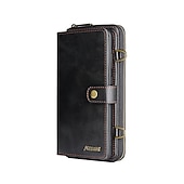 levne Pouzdra pro iPhone-Kryt na telefon pro iPhone 15 Pro Max Plus iPhone 14 13 12 11 Pro Max Mini X XR XS Max 8 7 Plus – Peněženkový kryt magnetický s poutkem šokuvzdorný jednobarevný TPU PC PU kůže
