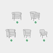 cheap Armchair Cover &amp; Armless Chair Cover-Velvet Club Chair Barrel Chair Slipcover Burgundy Stretch Armchair Covers 1-Piece Club Tub Chair Covers Sofa Cover Couch Furniture Protector Cover Plush Spandex Couch Covers for Living Room