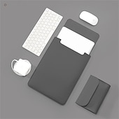 お買い得  ラップトップバッグ、ケース、スリーブ-ラップトップスリーブ 12 &quot; 13 &quot; 15 &quot; インチ と互換性があります Macbook Air Pro, HP, Dell, Lenovo, Asus, Acer, Chromebook Notebook 防水機能 耐衝撃 PUレザー 純色 のために 営業所