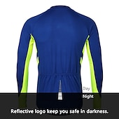 preiswerte Radtrikot Herren-Arsuxeo Herren Langarm Fahrradtrikot Winter Polyester Dunkelgrau Weiß Grau Volltonfarbe Fahhrad Trikot / Radtrikot Bergradfahren Straßenradfahren Reflexstreiffen Tasche auf der Rückseite Sport