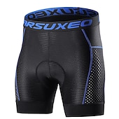 preiswerte Fahrradhosen Herren-Herren Einfarbig Fahrrad Unterwäsche Fahhrad Gepolsterte Shorts / Chamois Mountainbike MTB Straßenradsport Sport 3D-Polster Radfahren Schnelltrocknend Feuchtigkeitsableitend Schwarz Rot Bekleidung