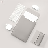 お買い得  ラップトップバッグ、ケース、スリーブ-ラップトップスリーブ 12 &quot; 13 &quot; 15 &quot; インチ と互換性があります Macbook Air Pro, HP, Dell, Lenovo, Asus, Acer, Chromebook Notebook 防水機能 耐衝撃 PUレザー 純色 のために 営業所
