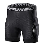 preiswerte Fahrradhosen Herren-Herren Einfarbig Fahrrad Unterwäsche Fahhrad Gepolsterte Shorts / Chamois Mountainbike MTB Straßenradsport Sport 3D-Polster Radfahren Schnelltrocknend Feuchtigkeitsableitend Schwarz Rot Bekleidung