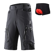 cheap Men&#039;s Shorts, Tights &amp; Pants-Arsuxeo Men&#039;s Cycling MTB Shorts Bike Shorts Bike Shorts Baggy Shorts Relaxed Fit Mountain Bike MTB Road Bike Cycling Sports Breathable Quick Dry Waterproof Zipper Black / Orange Dark Blue+Black