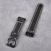 Недорогие Ремешки для часов Garmin-Ремешок для часов для Garmin MARQ Descent G1 Fenix 7S Sapphire Solar / 6S Pro / 5S Plus Fenix 7 Sapphire Solar / 6 Pro / 5 Plus Forerunner 935 945 Натуральная кожа Замена Ремень 20mm 22mm 26mm