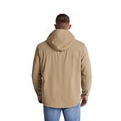 preiswerte Pufferjacken-Herren Hoodie Jacke Winter Draussen Warm Oberbekleidung Winterjacken Sherpa-Jacke Jagd Camping / Wandern / Höhlenforschung Reisen Schwarz Kaki Grau