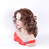 economico parrucca più vecchia-parrucche bionde per le donne parrucca sintetica bionda ondulata parrucche di media lunghezza parrucche di colore misto per le donne anziane