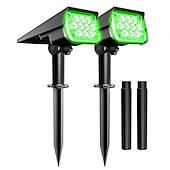 economico Fari Esterni-2pcs riflettore di paesaggio solare all&#039;aperto 2 modalità di luminosità 2 in 1 riflettore di paesaggio solare ip67 luce esterna solare impermeabile luci di via della luce del prato