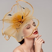 levne Fascinátory-Pera  síťové fascinátory  klobouky  čelenka s perem  čepicí  květinou 1 ks svatba  dostihy  Melbourne Cup čelenka která okouzlí na dostihy