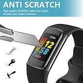 economico Proteggi schermo per smartwatch-4 pezzi Guarda Proteggi Schermo Compatibile con Fitbit Carica Fitbit 5 Protettori privacy dello schermo Alta definizione Anti-graffi TPU Accessori per orologi