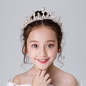 preiswerte Haarreifen &amp; Tiaras-kinderkleidung Mädchen Haarzubehör Goldene Wassertropfenkrone Silberne Wassertropfenkrone