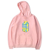 abordables Sudaderas con capucha gráficas para hombre-Hombre Estampado Manga Larga Sudaderas Con Capucha Fresco Design Invierno Un gris Un blanco Un negro Ropa Diseñador Talla Grande S M L XL XXL XXXL