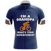 cheap Men's Jerseys-Men's Cycling Jersey Graphic Letter &amp; Number Funny Short Sleeve Bike Jersey Top with 3 Rear Pockets Mountain Bike MTB Road Bike Cycling Quick Dry Reflective Strips Back Pocket Moisture Wicking Sports