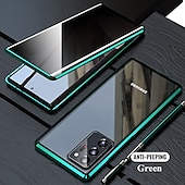 お買い得  サムスン用ケース-電話 ケース 用途 サムスンのギャラクシー S24 S23 S22 S21 S20 Ultra Plus FE Note 20 Ultra 10 Plus A71 A51 S25ウルトラ 磁気吸着ケース 全身保護 アンチピープ 耐衝撃 クリア プライバシー強化ガラス