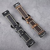 Недорогие Ремешки для часов Garmin-Ремешок для часов для Garmin MARQ Descent G1 Fenix 7S Sapphire Solar / 6S Pro / 5S Plus Fenix 7 Sapphire Solar / 6 Pro / 5 Plus Forerunner 935 945 Натуральная кожа Замена Ремень 20mm 22mm 26mm