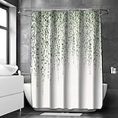 billige Dusjforheng-Dusjforheng med kroker 180cm*180cm(70&quot;*70&quot;) Egnet å skille mellom våt og tørr sone i badet Vanntett Oljeavstøtende Blomster Botanisk Landskap