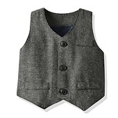 billiga Pojkes formella kostym-3 delar Ringbärarkostym Pojkar Barn Kostym Formell kostym Kostym och blazer Klädesset Formell Fest Grundläggande Mild Ensfärgat Rosett Rodnande Rosa Ljusblå Bomull