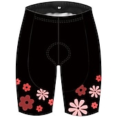 baratos Calças, Calções e Saias de Mulher-Mulheres Côr Sólida Padrão Botânico floral Shorts de ciclismo Calções de bicicleta Moto Calção Calças Ciclismo de Montanha Ciclismo de Estrada Esportes Tapete 3D Secagem Rápida Resistente Raios