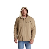 preiswerte Pufferjacken-Herren Hoodie Jacke Winter Draussen Warm Oberbekleidung Winterjacken Sherpa-Jacke Jagd Camping / Wandern / Höhlenforschung Reisen Schwarz Kaki Grau