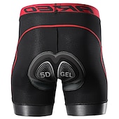 preiswerte Fahrradhosen Herren-Herren Einfarbig Fahrrad Unterwäsche Fahhrad Gepolsterte Shorts / Chamois Mountainbike MTB Straßenradsport Sport 3D-Polster Radfahren Schnelltrocknend Feuchtigkeitsableitend Schwarz Rot Bekleidung