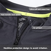 preiswerte Radtrikot Herren-Arsuxeo Herren Langarm Fahrradtrikot Winter Polyester Dunkelgrau Weiß Grau Volltonfarbe Fahhrad Trikot / Radtrikot Bergradfahren Straßenradfahren Reflexstreiffen Tasche auf der Rückseite Sport