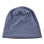 olcso Beanie sapka-Férfi Sapka Fekete Rubin Pamut Tiszta szín Kötött Egyszerű Szabadtéri Szabadtéri Utca Napi Tiszta szín Szélbiztos Meleg Légáteresztő