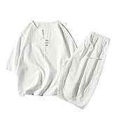 preiswerte T-Shirts-Sets für Männer-Herren T-Shirt Anzüge Trainingsanzug Tennishemd Shorts und T-Shirt-Set Sport Designer Lässig 2 teilig Schwarz Weiß Hellgrau Top T-Shirt für Herren