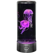 voordelige Oceaan Golf &amp; Water Rimpeling-Licht Meerderfiisos Lava Lamp Medusa Lamp met 16 Kleurveranderende Lichten Medusa Tank Tafel Lamp Medusa Aquarium Nachtlamp Thuis Kantoor Kamer Bureau Decor Lamp Stemming Licht voor Ontspanning