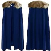 levne Pláště a pláštěnky-Retro Středověké Přehoz Maškarní Běžný Princ Viking Aristokrat Maškarní kostým Pánské Viking Karneval Nový rok Plesová maškaráda Večírek Dospělé Přehoz Podzim zima