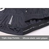 preiswerte Radtrikot Herren-Arsuxeo Herren Langarm Fahrradtrikot Winter Polyester Dunkelgrau Weiß Grau Volltonfarbe Fahhrad Trikot / Radtrikot Bergradfahren Straßenradfahren Reflexstreiffen Tasche auf der Rückseite Sport