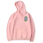 abordables Sudaderas con capucha gráficas para hombre-Hombre Estampado Manga Larga Sudaderas Con Capucha Fresco Design Invierno Un gris Un blanco Un negro Ropa Diseñador Talla Grande S M L XL XXL XXXL