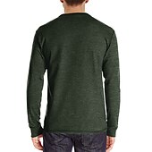 Χαμηλού Κόστους Casual Tee Henley-Ανδρικά Μπλουζάκι Πουκάμισο Henley Μακρυμάνικο πουκάμισο Σκέτο Όρθιος Γιακάς Causal Αργίες Μακρυμάνικο Κουμπί-Κάτω Ρούχα Ελαφριά Κλασσικό Καθημερινό Μυς