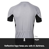 cheap Women's Jerseys-Men's Cycling Jersey Solid Color Short Sleeve Bike Jersey with 3 Rear Pockets Mountain Bike MTB Road Bike Cycling Breathability Reflective Strips Back Pocket Ultra Light Fabric Sports Dark Grey White