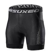 preiswerte Fahrradhosen Herren-Herren Einfarbig Fahrrad Unterwäsche Fahhrad Gepolsterte Shorts / Chamois Mountainbike MTB Straßenradsport Sport 3D-Polster Radfahren Schnelltrocknend Feuchtigkeitsableitend Schwarz Rot Bekleidung