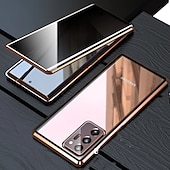 お買い得  サムスン用ケース-電話 ケース 用途 サムスンのギャラクシー S24 S23 S22 S21 S20 Ultra Plus FE Note 20 Ultra 10 Plus A71 A51 S25ウルトラ 磁気吸着ケース 全身保護 アンチピープ 耐衝撃 クリア プライバシー強化ガラス