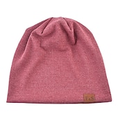 olcso Beanie sapka-Férfi Sapka Fekete Rubin Pamut Tiszta szín Kötött Egyszerű Szabadtéri Szabadtéri Utca Napi Tiszta szín Szélbiztos Meleg Légáteresztő